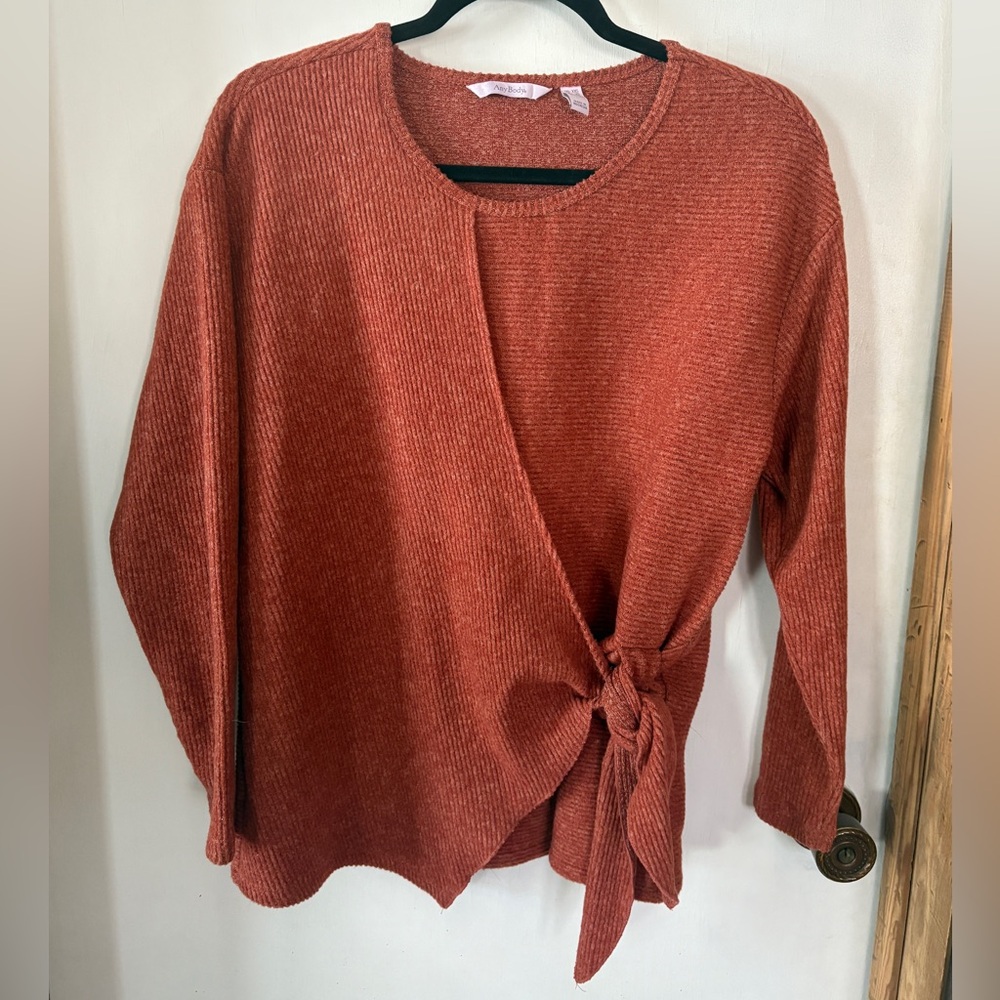 Mock crossover sweater